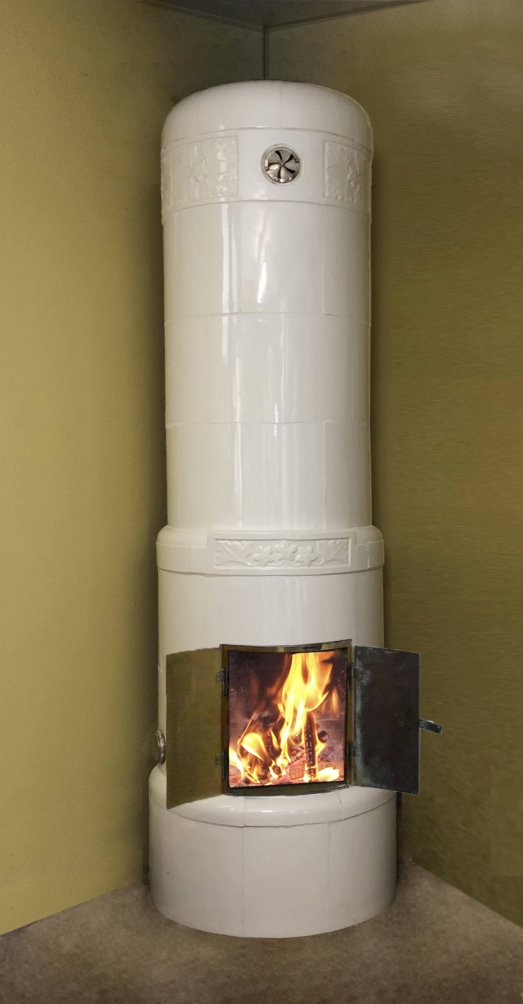 antiker schwedischer Kachelofen Helma von SVEA Hamburg