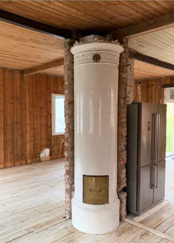 antiker schwedischer Kachelofen Lönsboda von SVEA Hamburg