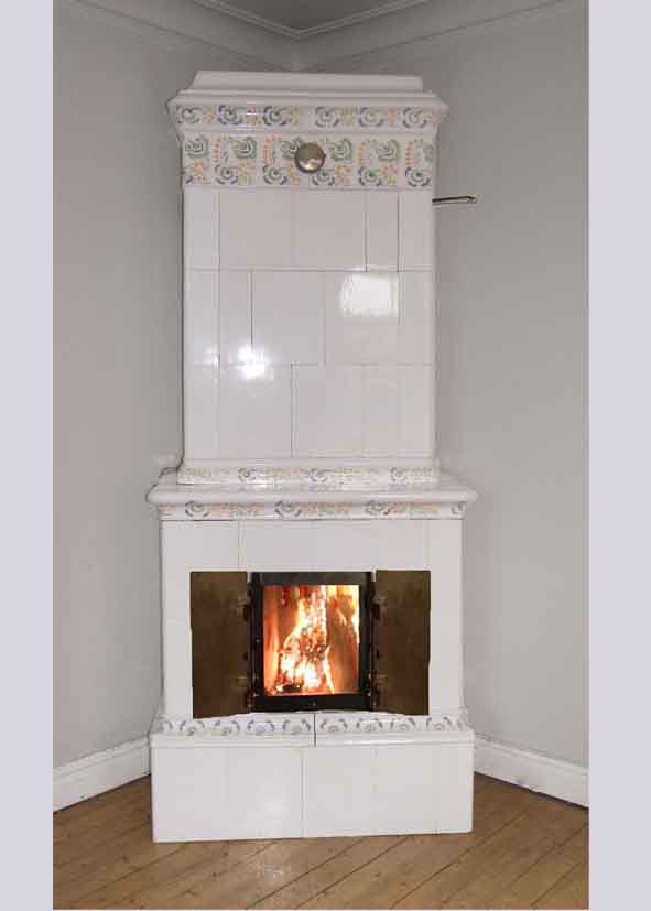 antiker schwedischer Kachelofen Kivik von SVEA Hamburg