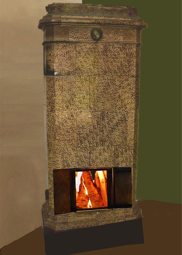 antiker schwedischer Kachelofen Kumlabrunn von SVEA Hamburg